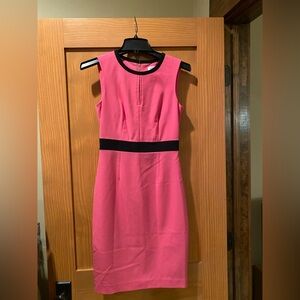 Calvin Klein Pink And Black Sleeveless Dress NWOT Size 0